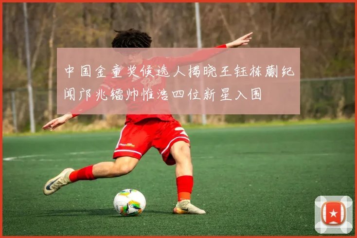 中国金童奖候选人揭晓王钰栋蒯纪闻邝兆镭帅惟浩四位新星入围